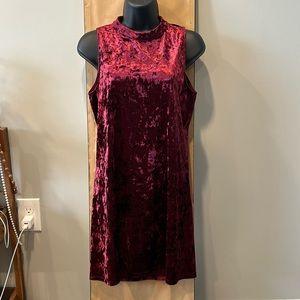 Faux suede sleeveless dress